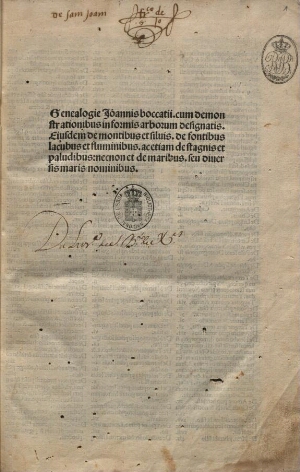 Genealogia deorum ;De montibus, silvis, fontibus
