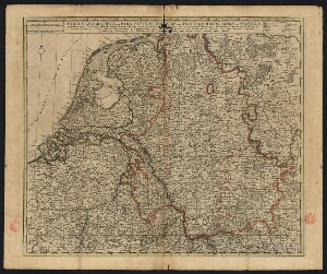 Tabula geographica qua Pars Septentrionalis sive inferior Rheni, Mosae, Et Mosellae, maximaeque part...