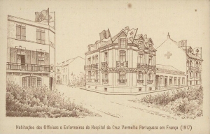 Habitações dos officiaes e enfermeiras do Hospital da Cruz Vermelha Portugueza em França, 1917