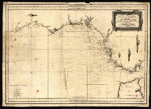 Carta esférica de la costa de España desde cabo de Sn. Vicente hasta punta de Europa