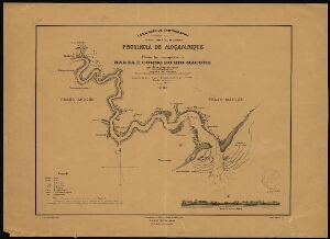 Plano hydrographico da barra e curso do rio Macuse