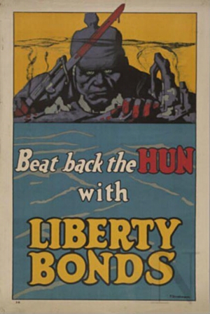 Beat back the hun with liberty bonds