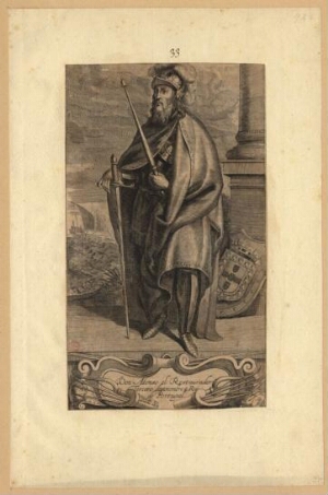 Don Alonso el Restaurador. Tercero destenombre 5. Rey de Portugal. Vixit an. 69 [sic] obiit an. 1279