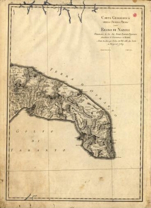 Carta geografica della Sicilia prima o sia regno di Napoli