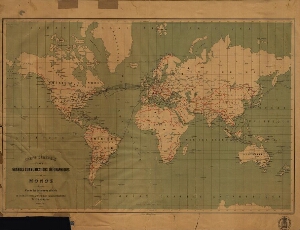 Carte générale des grandes communications télégraphiques du monde, d'après des documents officiels