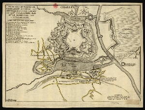 Plan des attaques de Charleroy Assiegé le 15 Septembre 1693 par l'Armée du Roy commandée par Mr. Le ...
