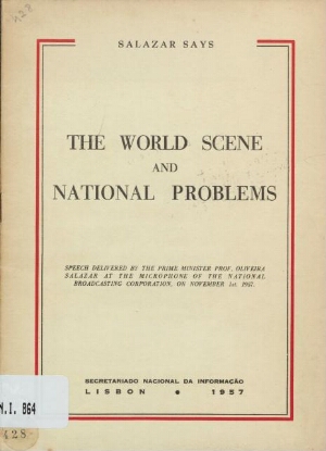 The world scene and national problems