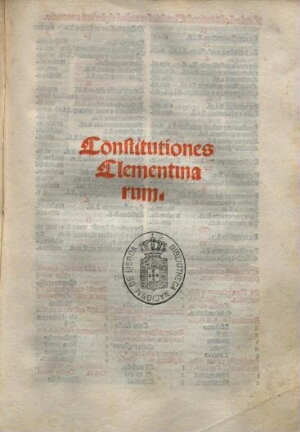 Liber sextus DecretaliumConstitutiones