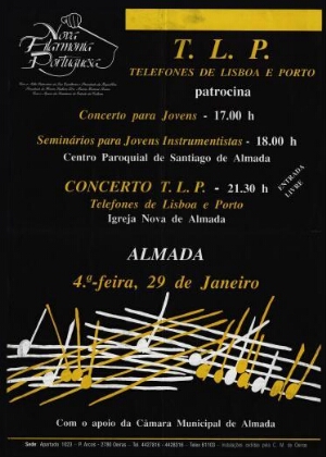 Concerto para jovens - Almadao ;Seminários para jovens instrumentistas - Almada ;Concerto T. L. P. -...