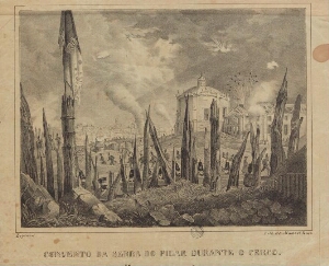Convento da Serra do Pilar durante o cerco