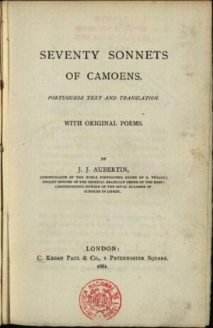 Seventy sonnets of Camoens
