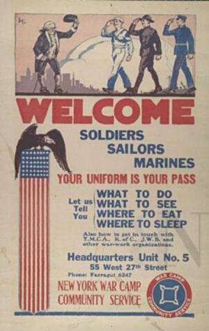 Welcome soldiers, sailors, marines, your uniform is your pass...