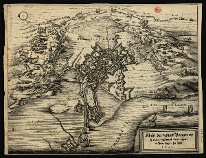 Abriss der Statt Bergen op Zoom Sampt dem Spãnischen Läger Im Jahr 1622
