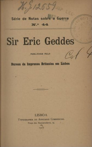Sir Eric Geddes