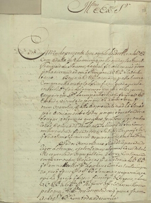 [Carta de João Baptista de Oliveira para Francisco Xavier de Mendonça Furtado, relacionada com assun...