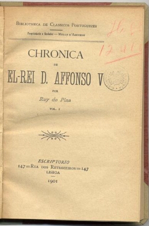 Chronica de El-Rey D. Affonso V