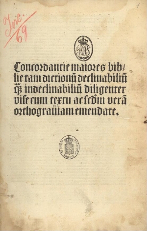Concordantiae bibliorum.Concordantiae partium indeclinabilium