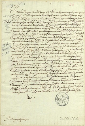 [Carta de D. João IV para o 1.º Marquês de Cascais, D. Álvaro Pires de Castro quando era embaixador ...