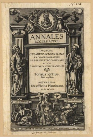 Annales Ecclesiastici, avctore Caesare Baronio Sorano... tomus tertius