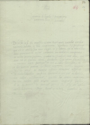 [Carta patente de Santo Inácio de Loyola dirigida ao Mestre Simão Rodrigues, sacerdote da Companhia ...
