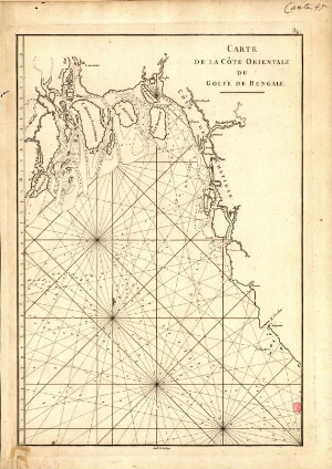 Carte de la côte orientale du Golfe de Bengale