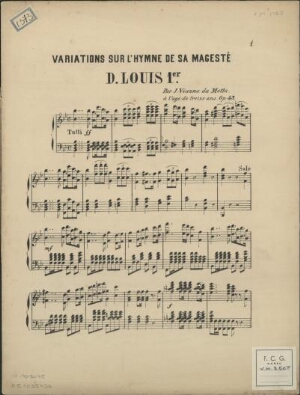 Variations sur l'hymne de Sa Majesté D. Louis 1.er