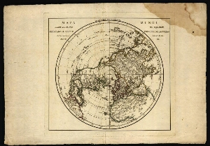 Mapa mundi sobre el plano del Equador