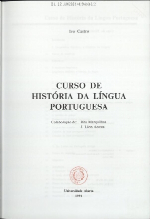 Curso de história da língua portuguesa