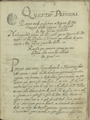 [Dissertação jurídica sobre a sucessão da coroa de Portugal após 1580, e outros documentos jurídicos...
