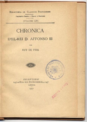 Chronica d'El-Rei D. Affonso III