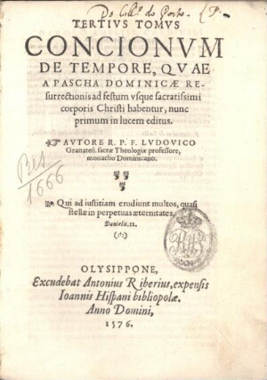 Tertius tomus. Concionum de Tempore quae a Pascha Dominicae Resurrectionis ad festum vsque sacratiss...