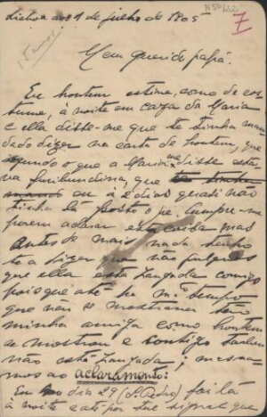 [Carta, 1905 jul. 1, Lisboa a Carlos de Sá Carneiro, Paris]