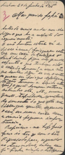 [Carta, 1905 jun. 27, Lisboa a Carlos de Sá Carneiro]