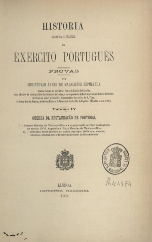 Historia organica e politica do exercito portuguez