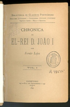 Chronica de El-Rei D. João I