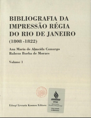 Bibliografia da Impressão Régia do Rio de Janeiro - 1808-1822