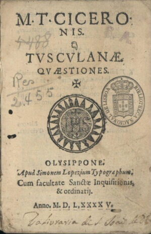 M. T. Ciceronis Tusculanae quaestiones [Liber primus]