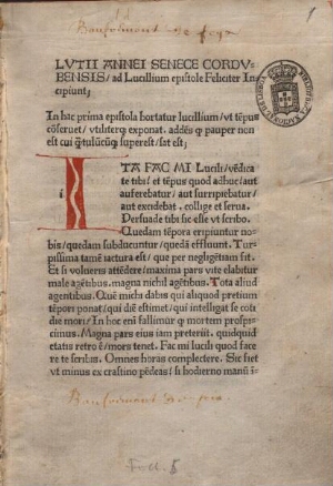 Epistolae ad Lucillium ;Epistolae Pauli et Senecae