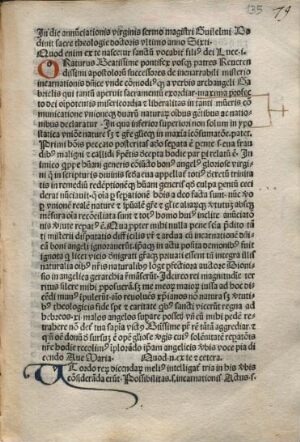 Sermo habitus in die Annuntiationis 1484