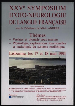 XXV e Symposium d'Oto-Neurologie de Langue Française