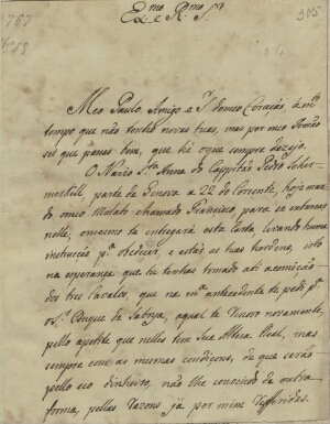 [Carta de D. Henrique de Menezes a Paulo de Carvalho Mendonça sobre o envio de três cavalos ao Duque...