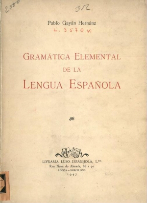 Gramática elemental de la lengua espanöla