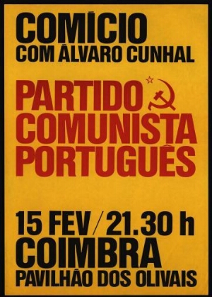 Comício com Álvaro Cunhal [em] Coimbra