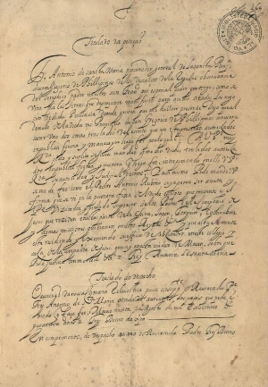 [Documentos relativos a uma questão que em 1641 se suscitou em Macau a propósito das declarações pro...
