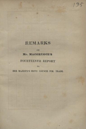 Remarks on Mr. MacGregor's fourteenth report...