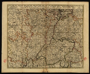 Tabula geographica qua pars meridionalis sive superior Rheni, Mosae, Et Mosellae ac minores in eosde...