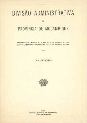 Divisão administrativa da Província de Moçambique
