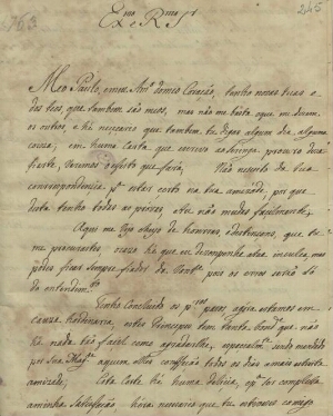 [Carta de D. Henrique de Menezes a Paulo de Carvalho Mendonça referindo a hospitalidade da corte e d...