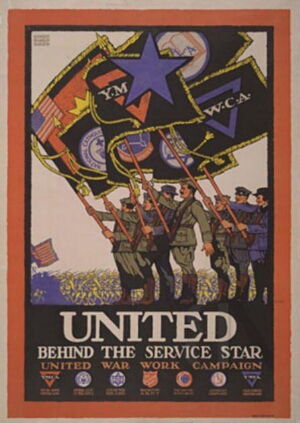United behind the service star