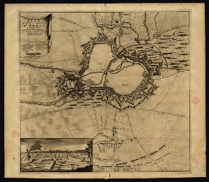 Plan de la ville et cittadelle d´Arras et du bombardement fait par les troupes des alliez sous le co...
